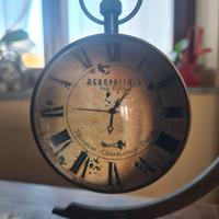 Orologio da tavolo in ottone anticato