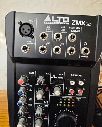 Mixer Alto ZMX52 + Cavi - Inutilizzato