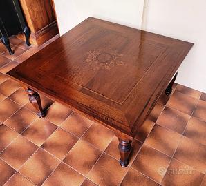 Tavolino quadrato da salotto Intarsiato