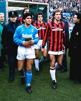 Fotografia Milan Napoli 1987-88 Maradona e Baresi 