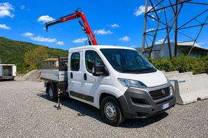 Fiat Ducato 7 Posti Cassone Fisso + GRU EURO6B