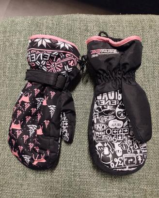 Guanti da sci ragazza e occhiali