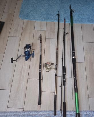canne pesca varie e mulinello shimano 8000