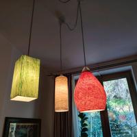 Lampade da soffitto in vetro colorato 