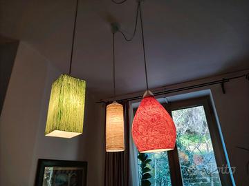 Lampade da soffitto in vetro colorato 