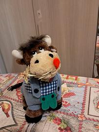Peluche mucca con campanello metallo