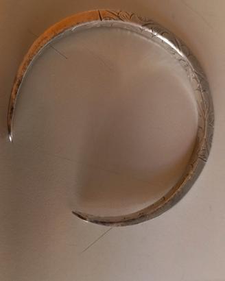 Bracciale massiccio rigido in argento 925