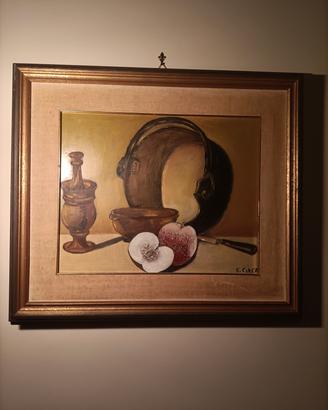 Quadro Still Life Olio su Tavola 