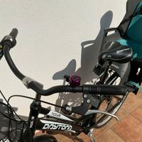 Bicicletta con seggiolino di sicurezza per bmbino