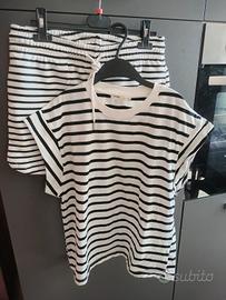 Completo T-shirt Bershka tg S+ pantaloncino H&M, t