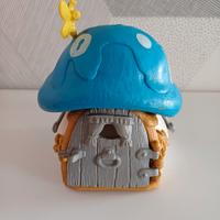 Casa dei Puffi piccola BLU (Schleich). Anni 80