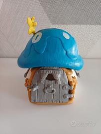 Casa dei Puffi piccola BLU (Schleich). Anni 80