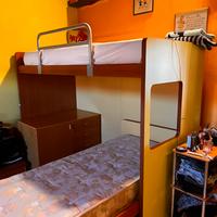 Cameretta due letti singoli e uno a castello