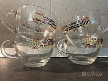 tazze vetro cappuccino - Arredamento e Casalinghi In vendita a Roma