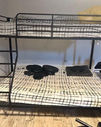 Letto a soppalco in ferro battuto 1 piazza e mezzo