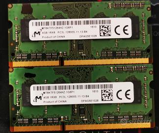 RAM SO-DIMM 2x4GB DDR3 1600MHz MT8KTF51264HZ-1G6