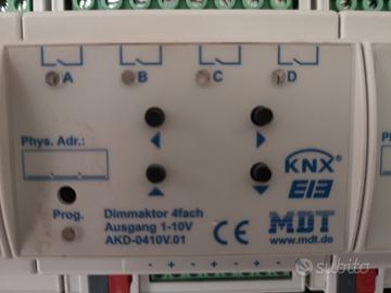 attuatore dimmer KNX a 4 canali MDT AKD-0410V.01.