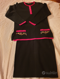 Gonna e casacca maglia blu