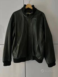 Bomber il pelle nera made in Italy