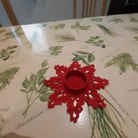 portacerino natalizio a uncinetto