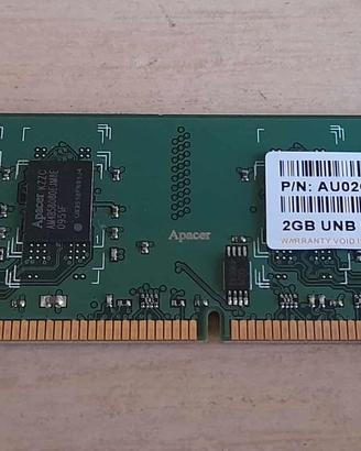 Scheda RAM Memoria 2 GB - DDR2 U-DIMM 2.0GB Apacer