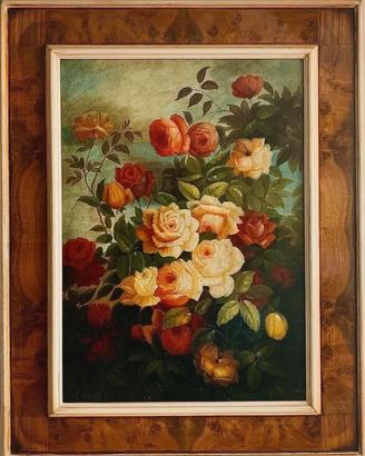 Cornice in legno con dipinto La fioritura