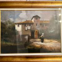 Dipinto olio su tela 50x70 Guido Borelli autentico