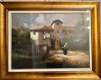 Dipinto olio su tela 50x70 Guido Borelli autentico
