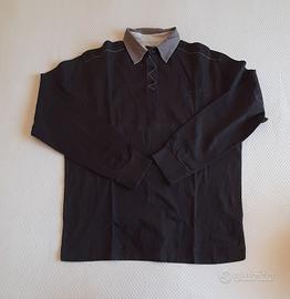 polo manica lunga grigio scuro