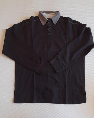 polo manica lunga grigio scuro
