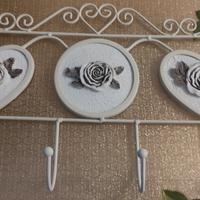 attaccapanni shabby rose 4 ganci