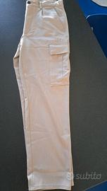 Pantaloni cargo BeigeZARA/Cargo ghiaccio/Bianchi