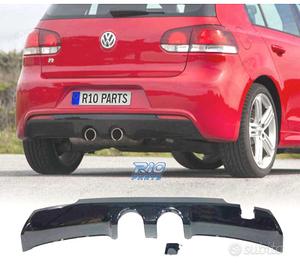 DIFFUSORE VOLKSWAGEN VW GOLF 6 LOOK R20 NERO LUCID