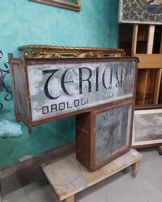 Insegna Teriam pubblicitaria orologi vintage epoca