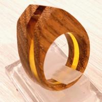 anello legno e resina 