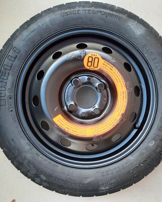 Ruotino di scorta Pirelli 135/80 B14 — Fiat 500 / 