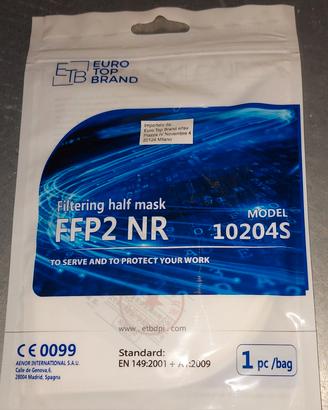 Mascherina FFP2 NR EN149 imbustata singolarmente