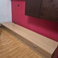 mobile basso - credenza lunga in acero.