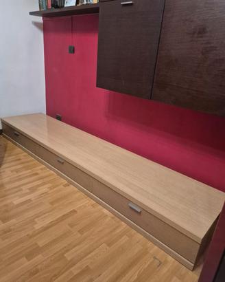 mobile basso - credenza lunga in acero.
