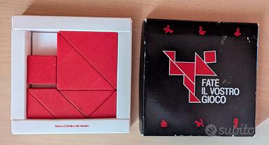 Gioco Tangram con tessere in legno