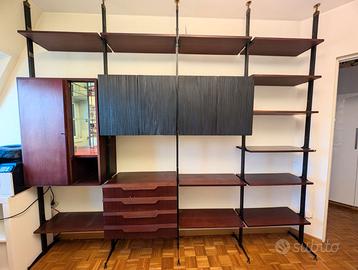 Libreria autoportante anni 60 stile scandinavo