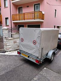 Carrello telonato porta moto