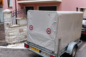 Carrello telonato porta moto