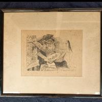 Pablo Picasso Litografia datata 4 Ottobre 1968.