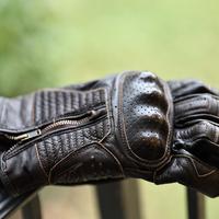 Guanti moto M custom in pelle marrone Five Gloves