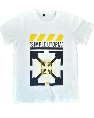 T'shirt per bambini e ragazzi, bianca con stampa.