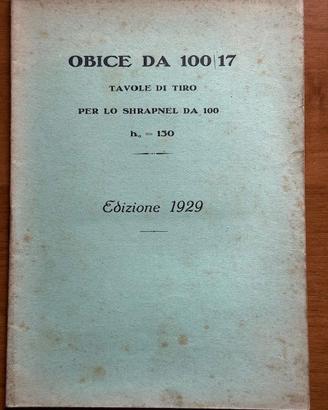 Manuale tecnico militare storico 1929