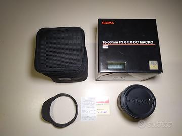 Sigma 18-50 F2.8 EX DC Attacco Nikon AF D