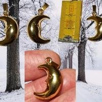 MEZZA LUNA DORATA PER CATENINA ➕ Medaglia Madonna