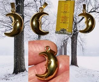 MEZZA LUNA DORATA PER CATENINA ➕ Medaglia Madonna